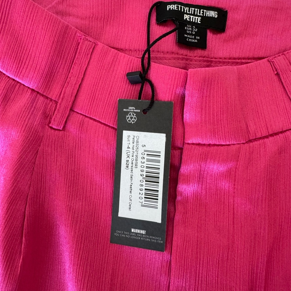 Pretty little thing hot pink satin pants